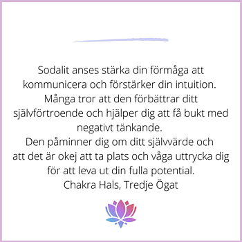 Sodalit 8 mm rund hel sträng