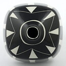 Karin Björquist (Diagonal 1955) Modern Vase with Black Decor 10 cm