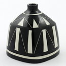 Karin Björquist (Diagonal 1955) Modern Vase with Black Decor 10 cm