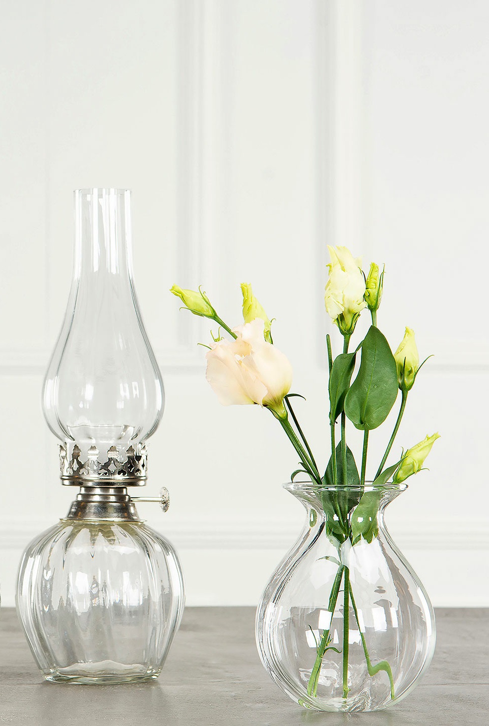 Lykta - Ljusstake - Ljuslykta - Glas - 33 cm - 2