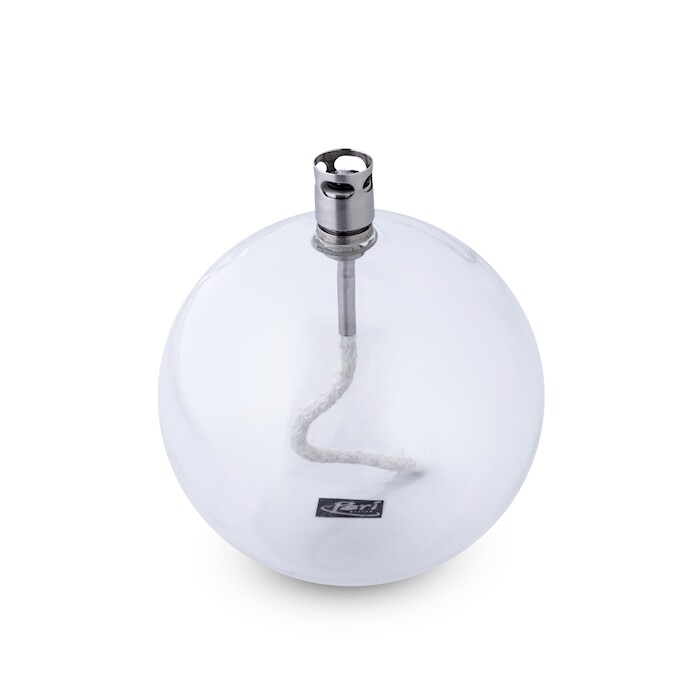 Oljelampa glas - Rund - Silver - Ø11 cm - 2