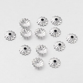 Pärlkåpa veckad dome 6 mm rostfritt stål 50 st