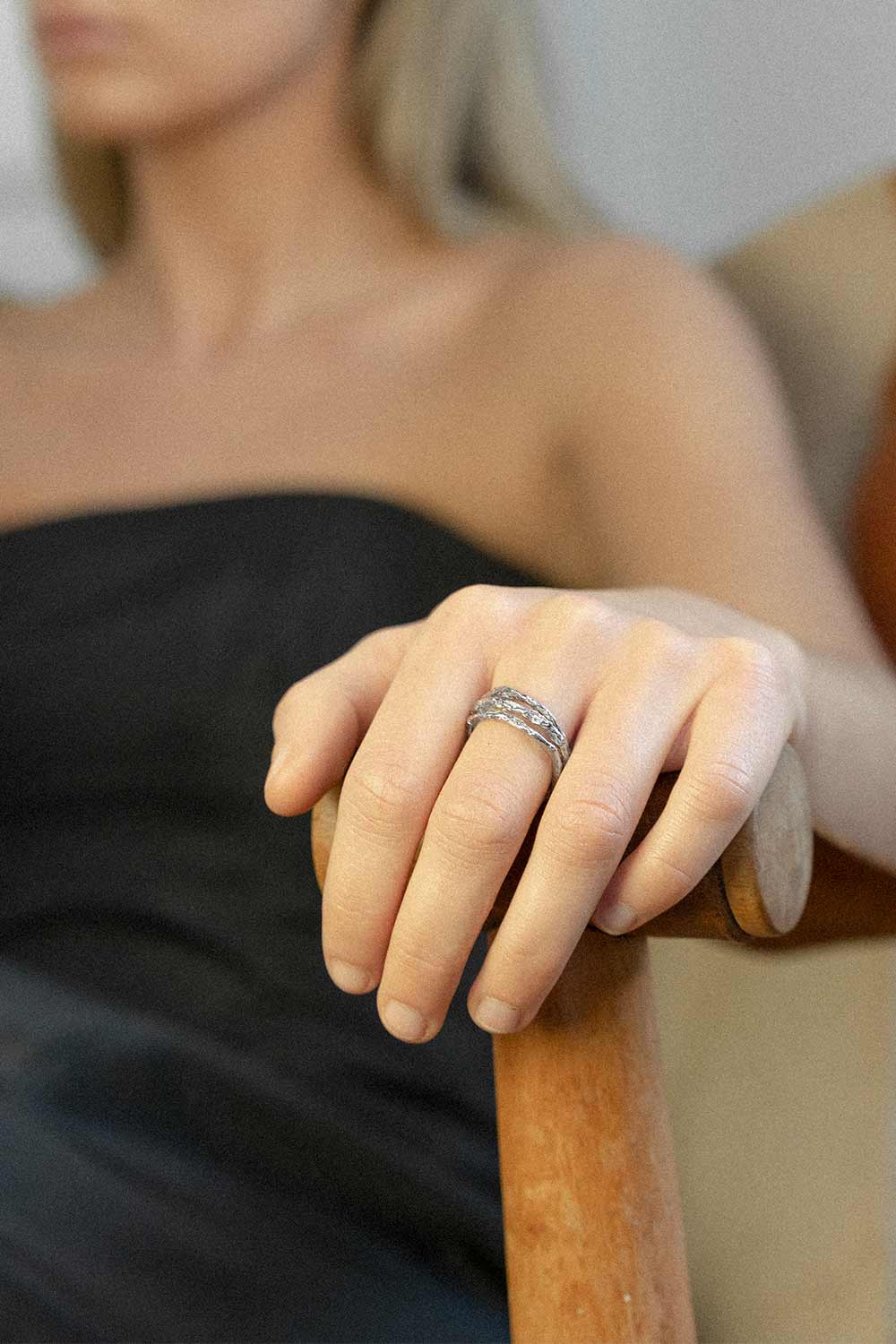 Renée Ring Trippel Silver - 3