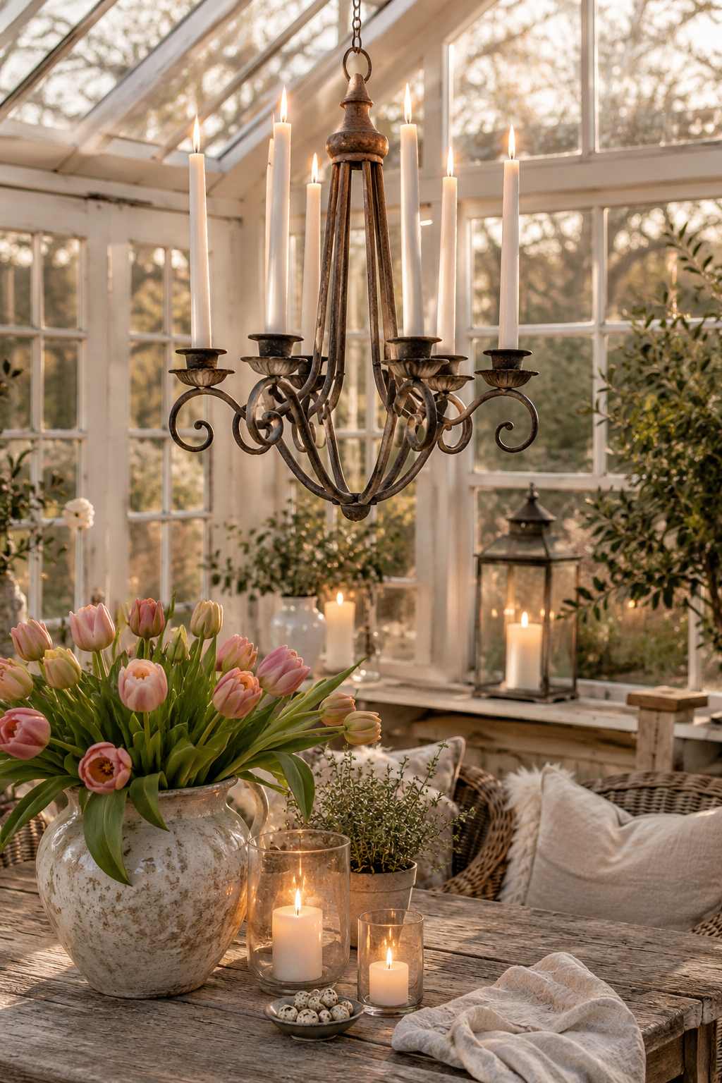 Chandelier / Ceiling chandelier Grey 50 cm