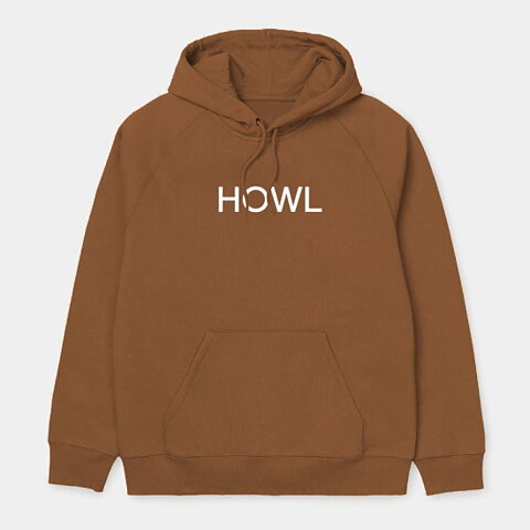 HOWL LOGO HOODY BROWN