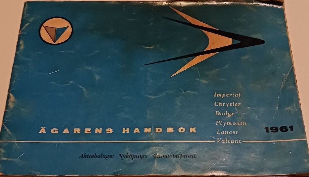 1961 Imperial Chrysler Dodge Plymouth Instruktionsbok svensk