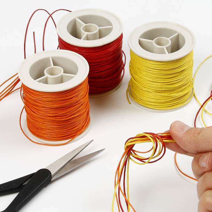 Bomullssnöre 1mm mix 8x40m - 6