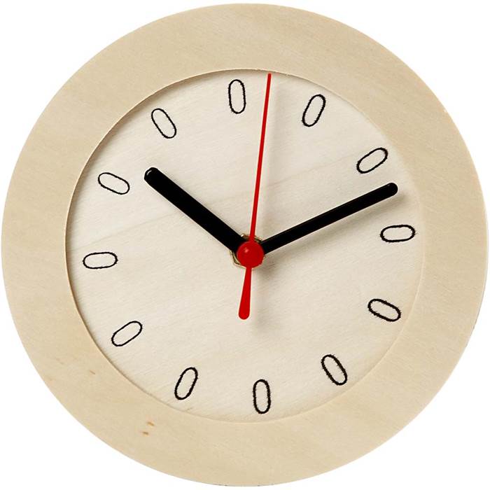 Klocka med träram 15cm plywood - 5