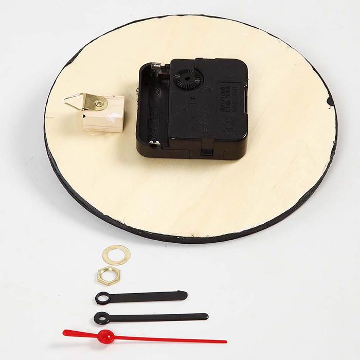 Klocka med träram 15cm plywood - 12