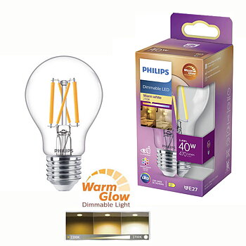 Philips Ledlampa normal 5W (40W) E27 dimbar wg