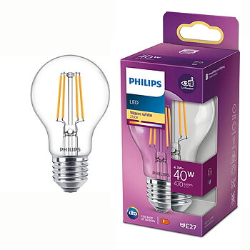 Philips Ledlampa normal 4,3W (40W) E27