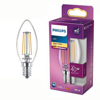 Philips Ledlampa kron 4,3W (40W) E14