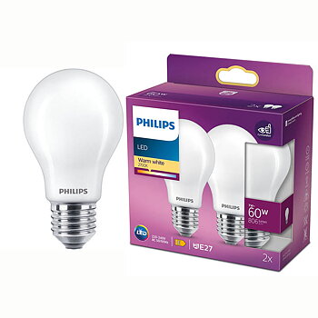 Philips Ledlampa normal 7w (60w) E27 2-pack frost