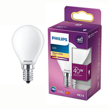 Philips Ledlampa klot 4,3W (40W) E14 frostad