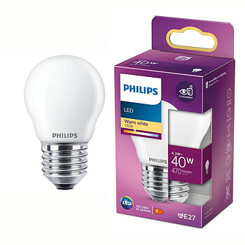 Philips Ledlampa klot 4,3W (40W) E27 frostad