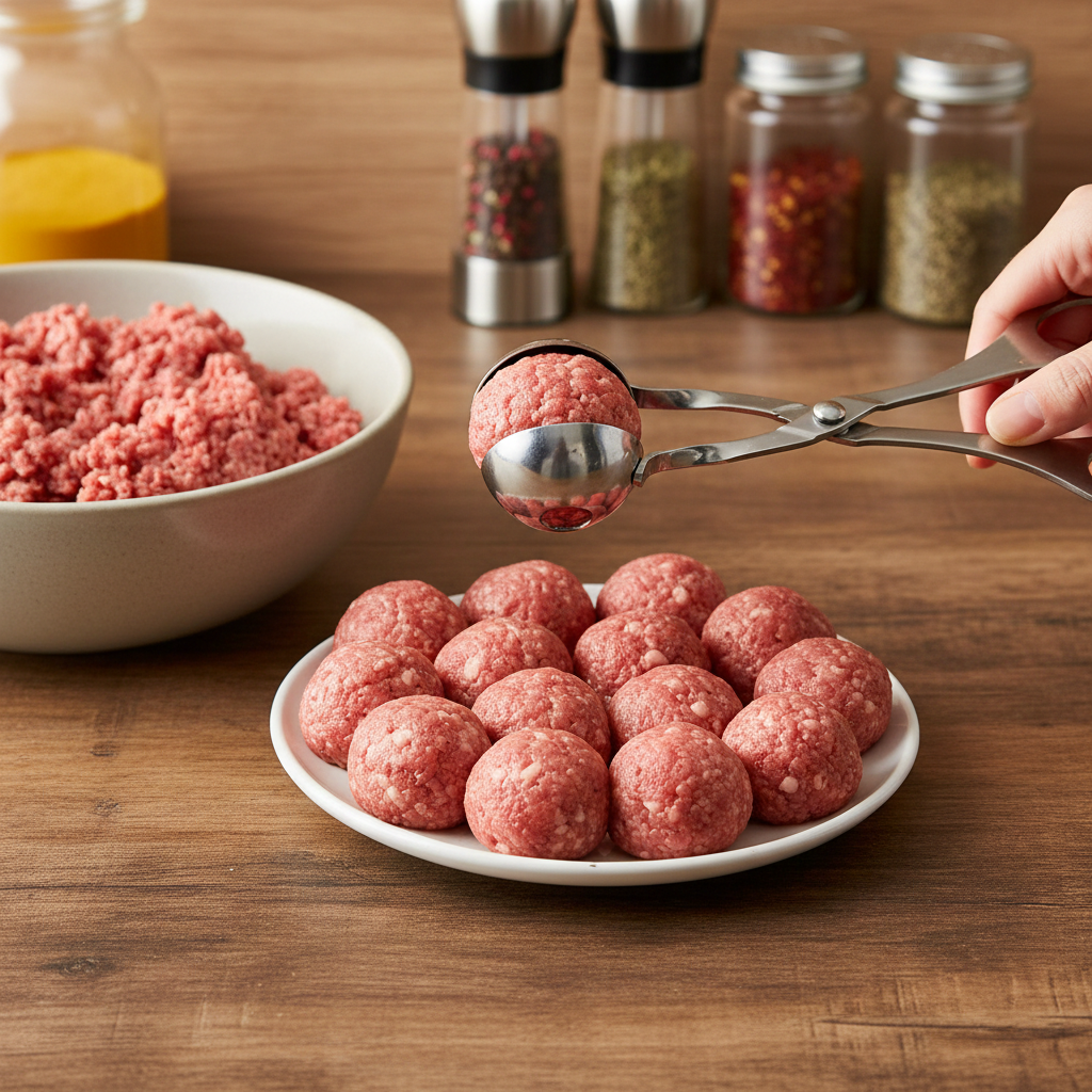 Köttbullsformare rostfritt stål