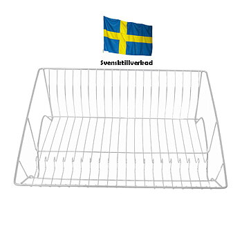 Vitt diskställ i en våning 45cm