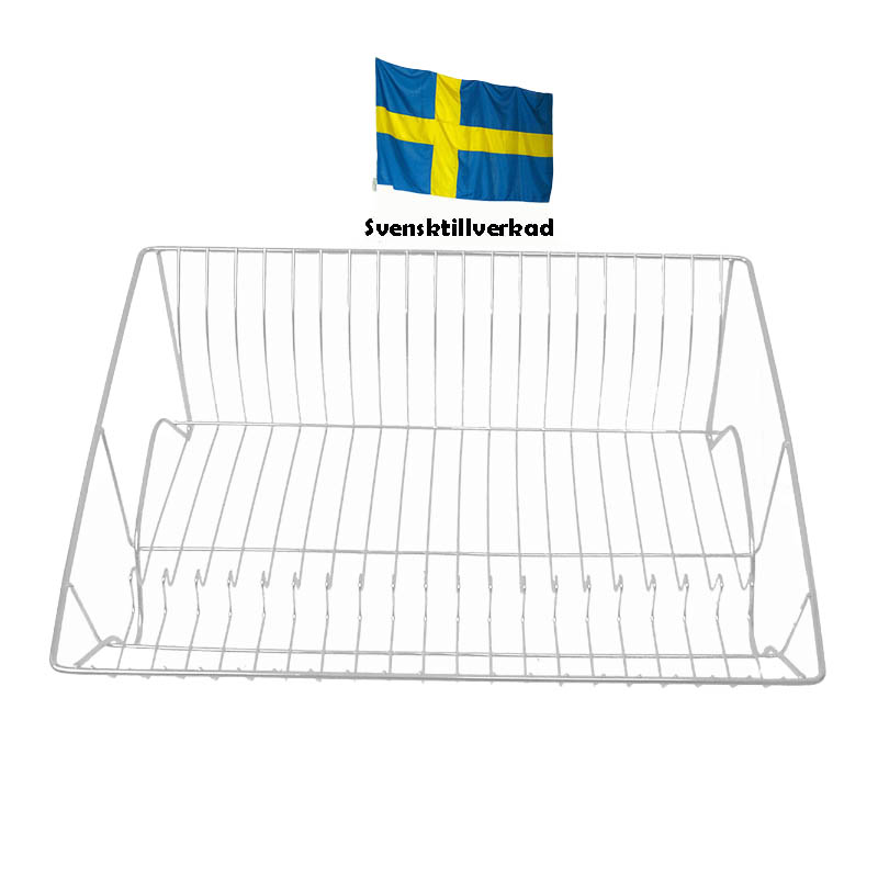 Diskställ Svensktillverkad Smålandsprodukt. En mycket omtyckt storsäljare. Bästa diskstället enligt många. Färg Vit i ett plan.  Längd: 55cm