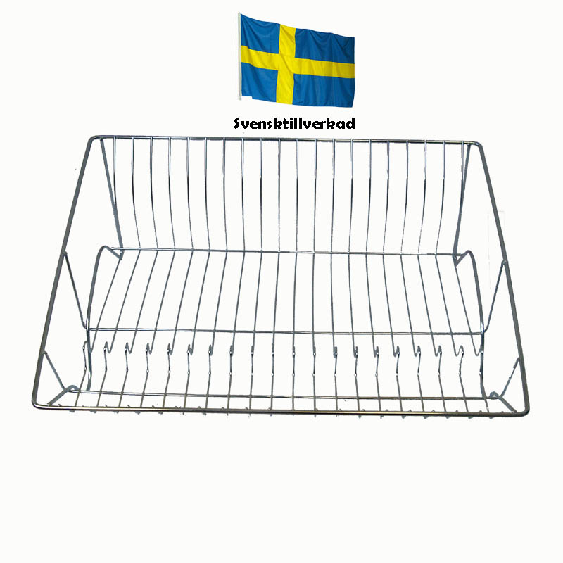 Diskställ ett plan 55cm glansförzinkad som ger snygg finish och skydd mot rost En Smålandsprodukt som med sitt låga pris blivit en omtyckt storsäljare