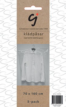 Klädpåsar 70 x 160 cm, 5-pack