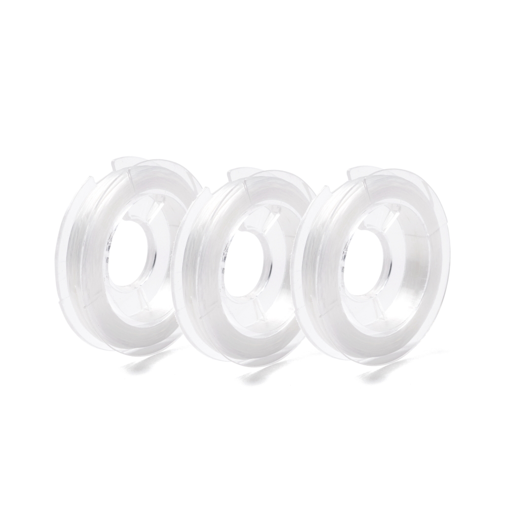 Elastisk tråd 0,8mm klar 3-pack