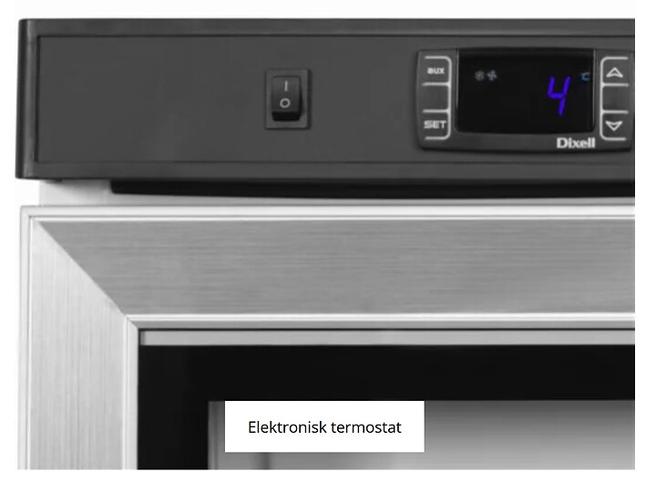 Displaykyl UR200SG, 136 liter, rostfritt stål