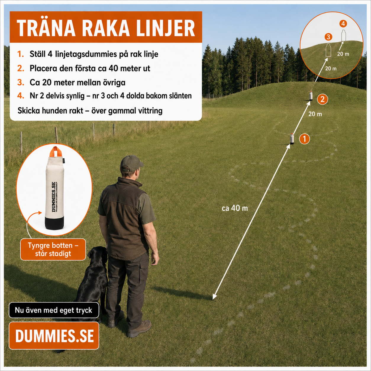 Dummy, linjetag, grön/svart 320g - 3