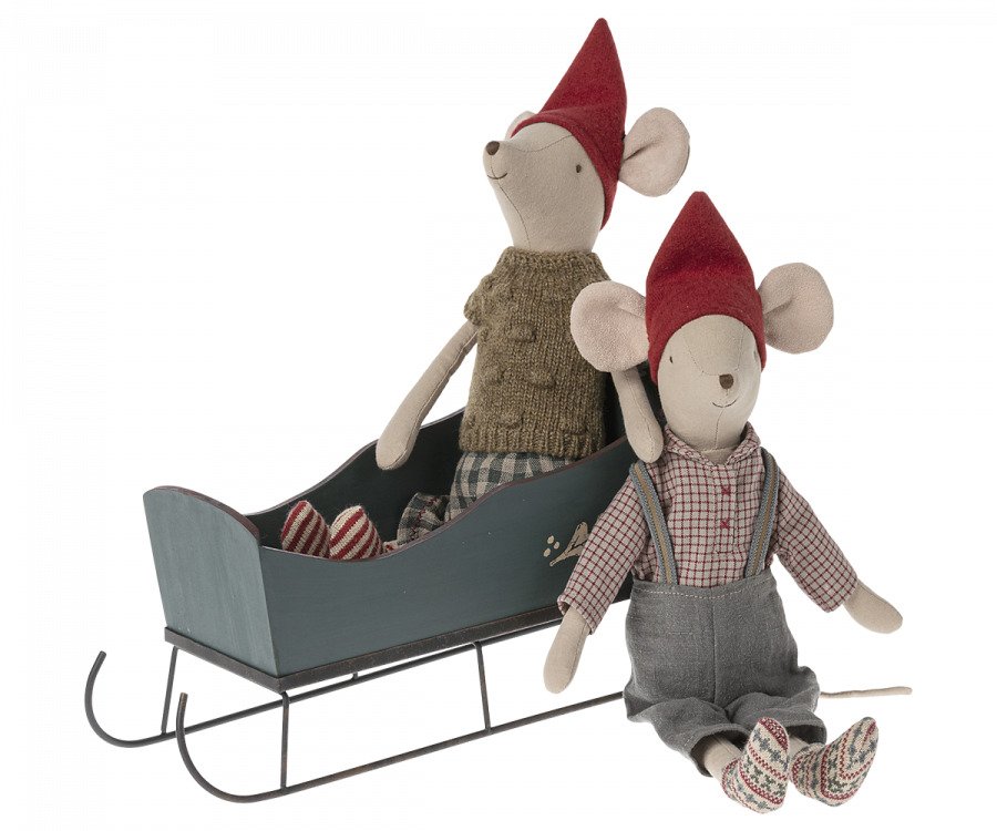 Maileg - Sleigh, Medium green - 2