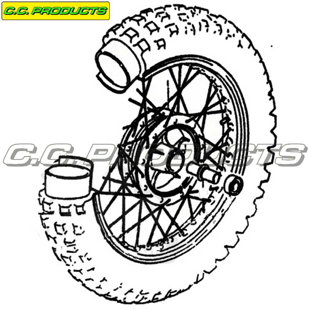 Spoke Set Suzuki TS 250 18-inch 71-79 Rear wheel - 2