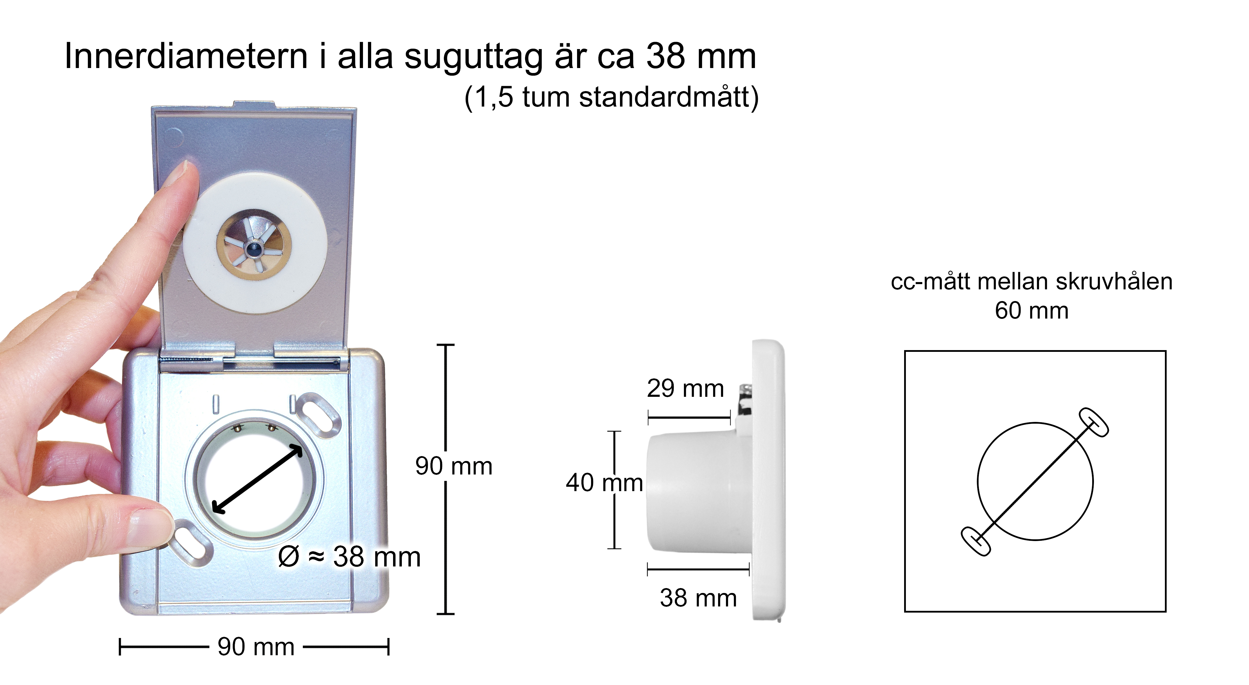 Suguttag ES, metall, silvergrå eller vit - 7