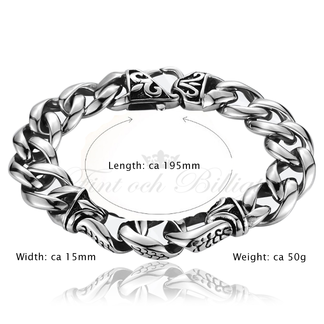 Boneless – Viking Bracelet with Norse Symbols 15mm - 5