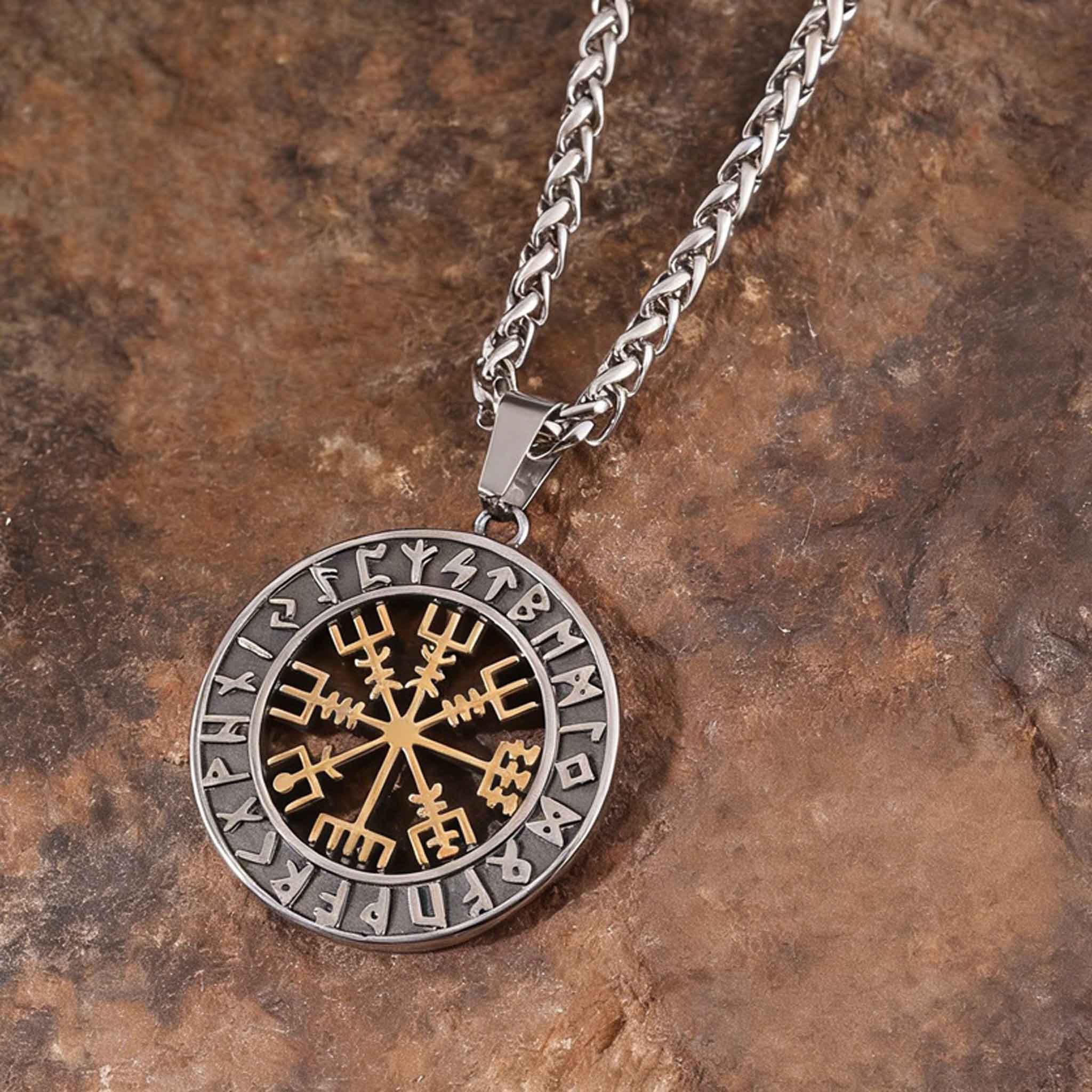 Vegvisir Viking Compass – Viking Halsband Amulett (Flera val) - 9