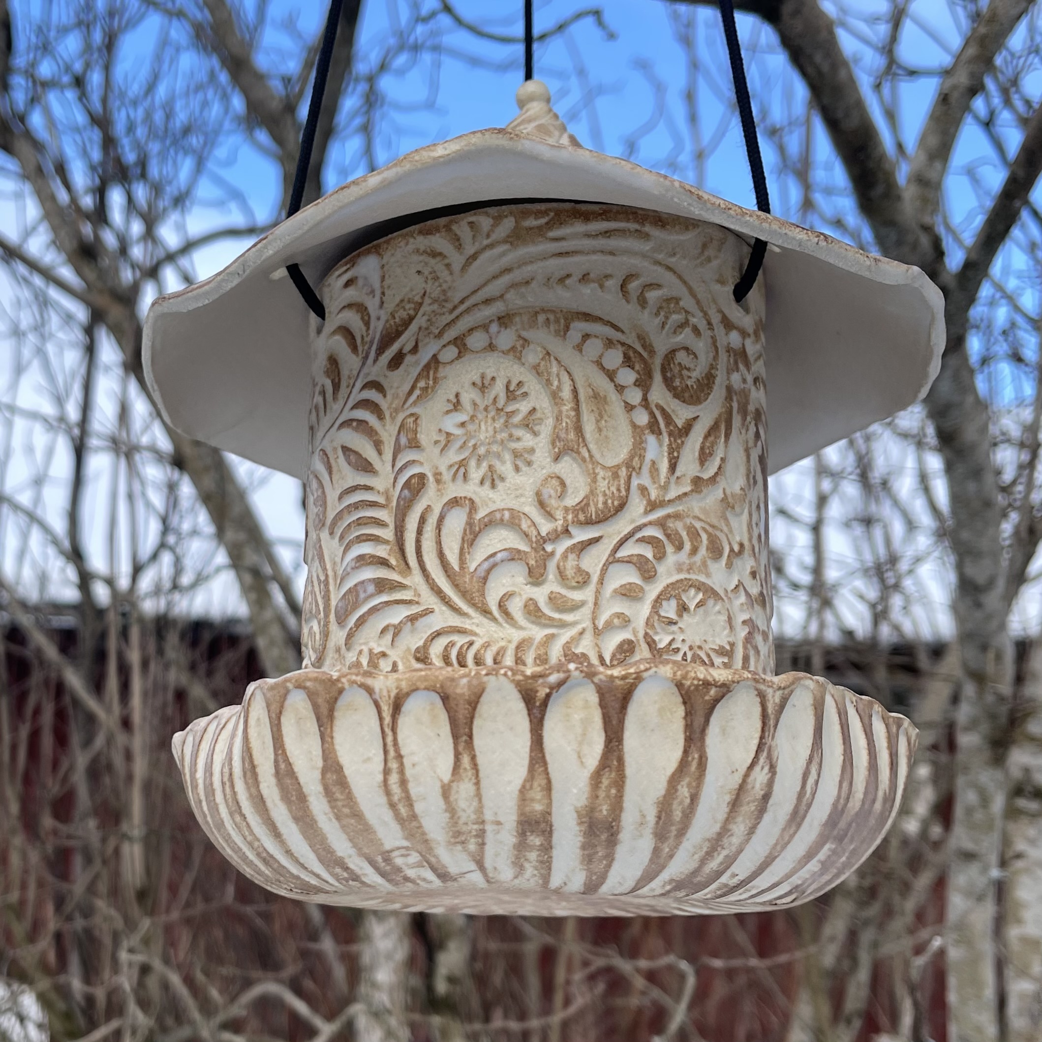 Fuglemater Paisley Brun Stor - 6