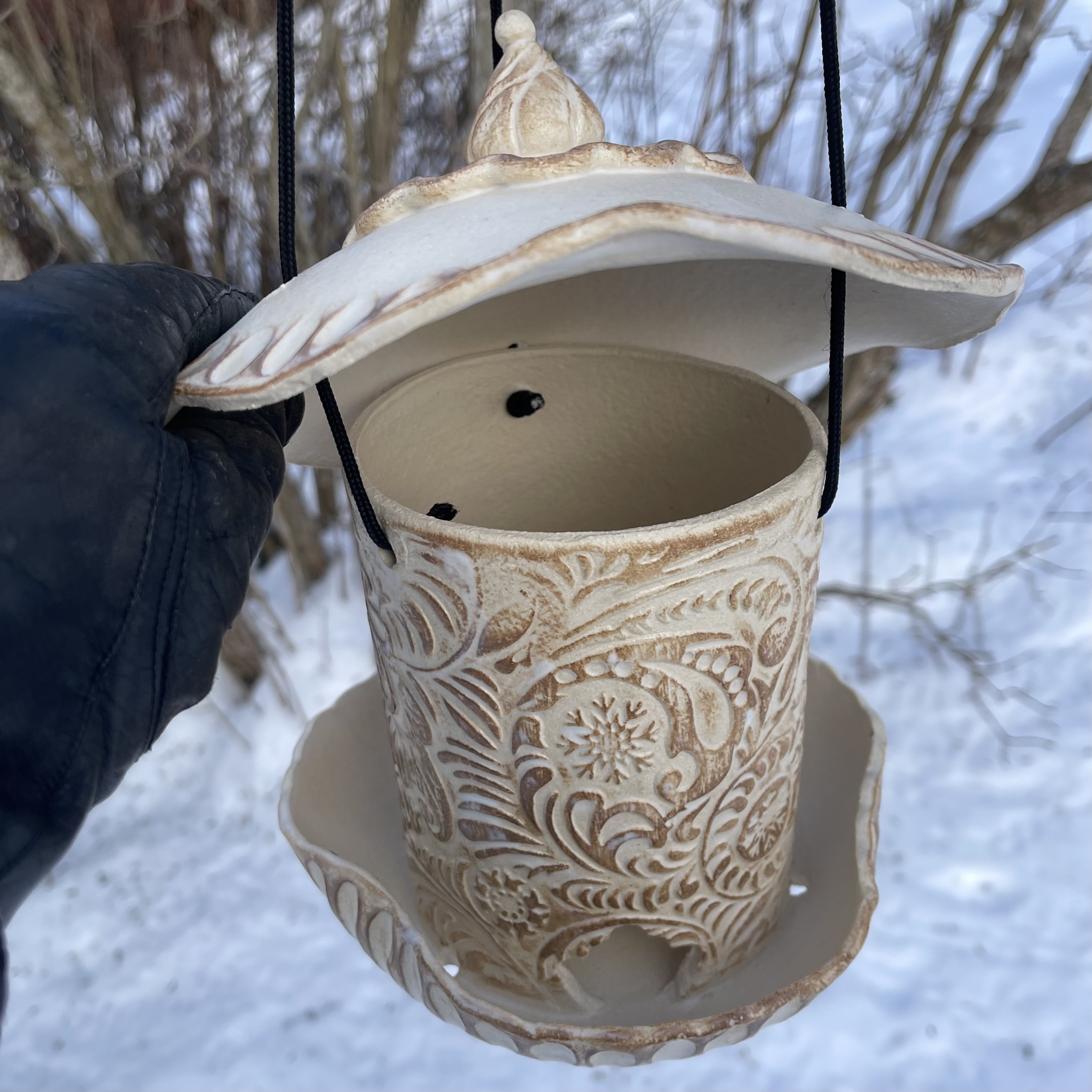Fuglemater Paisley Brun Stor - 7