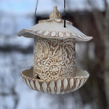 Fuglemater Paisley Brun Stor