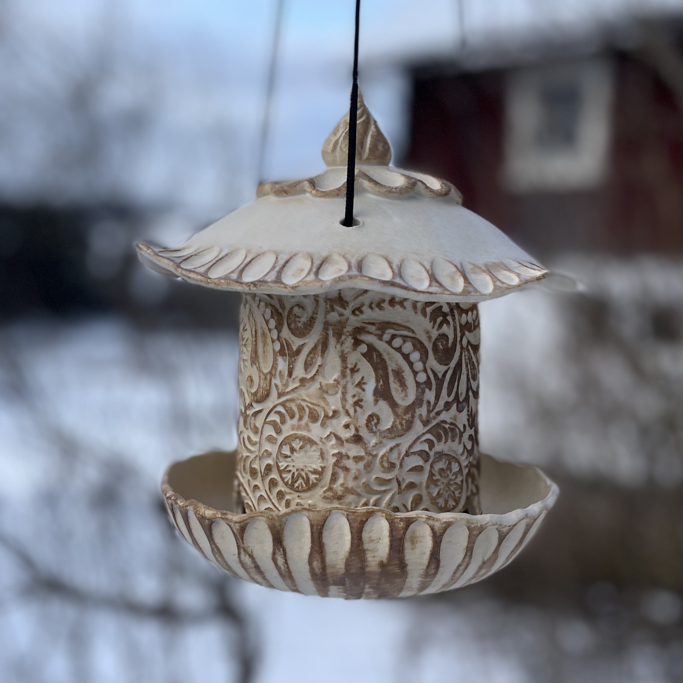 Fuglemater Paisley Brun Stor - 4