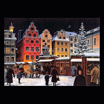 Julmarknaden Vykort 505 Jan Bergerlind - 905