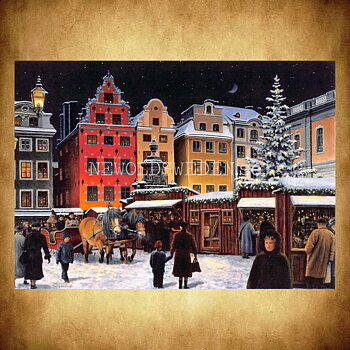 Julmarknaden Vykort 505 Jan Bergerlind - 905