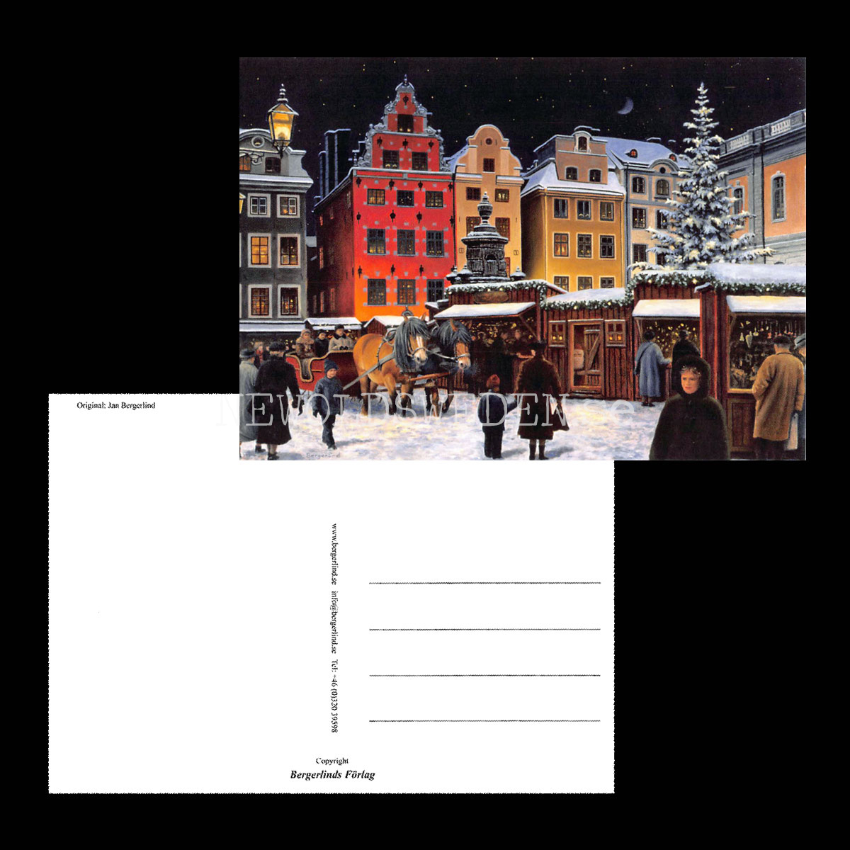 Julmarknaden Vykort 505 Jan Bergerlind - 905 - 3