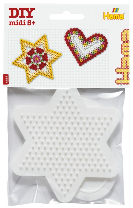 Hama 4452  Midi Plattor Litet hjärta och liten Stjärna