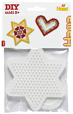 Hama 4452  Midi pegbord Small heart and small star