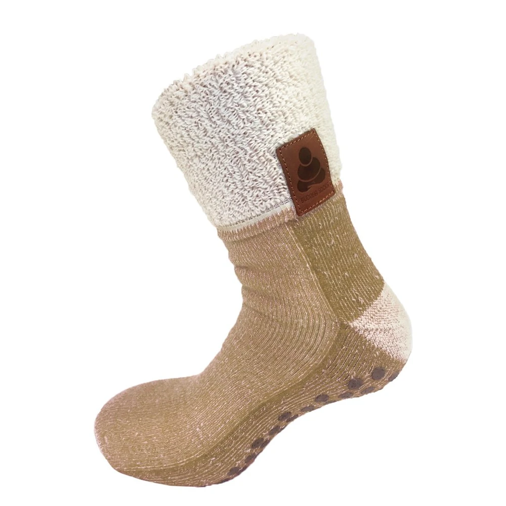 Buddha Socks, antislip sokken, beige