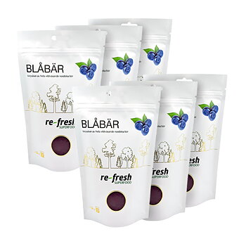 Blåbärspulver Re-fresh Superfood 125g, 6-PACK