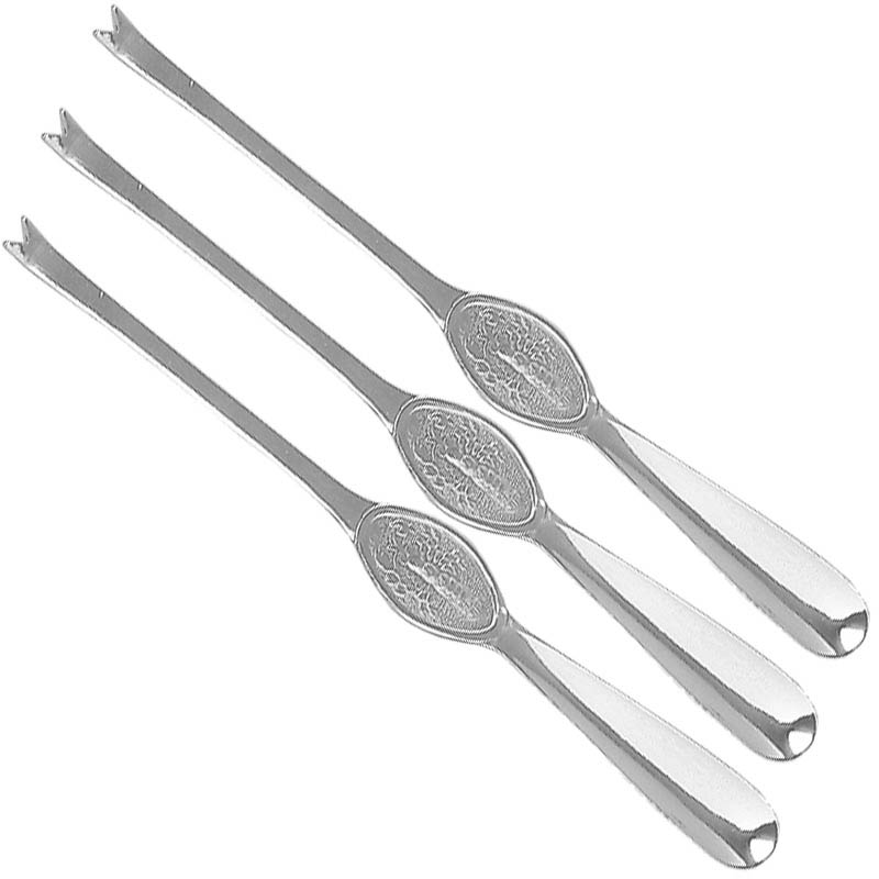 Hummergaffel / skaldjursgaffel rostfri 3-pack.