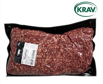 KRAV nötfärs 10%. Jmf-pris kr/kg: