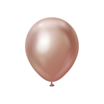 28cm Chrome Rose Gold  ballong - Kalisan  - 10-pack
