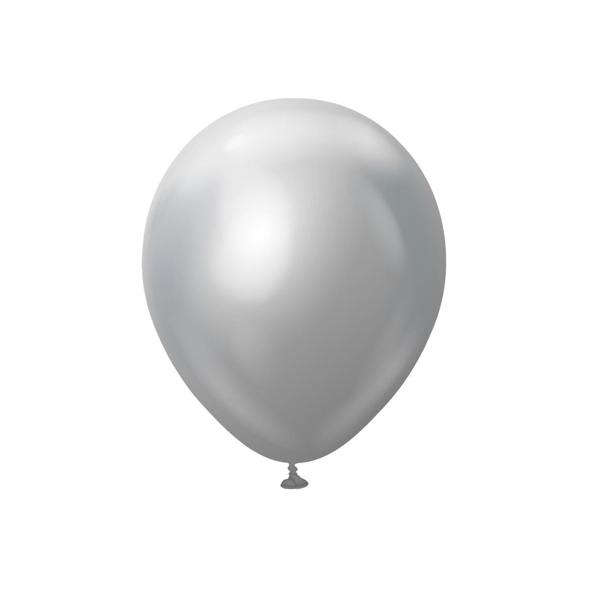 28cm Chrome Silver  ballong - Kalisan - 10-pack
