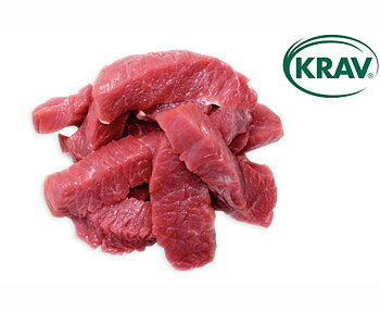 KRAV nötkött strimlat. Jmf-pris kr/kg: