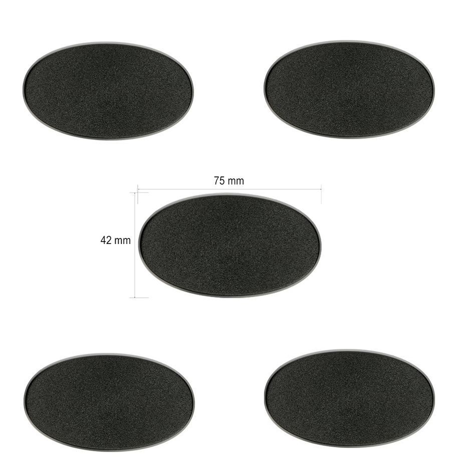 Citadel: 75x42mm Oval Bases (5)