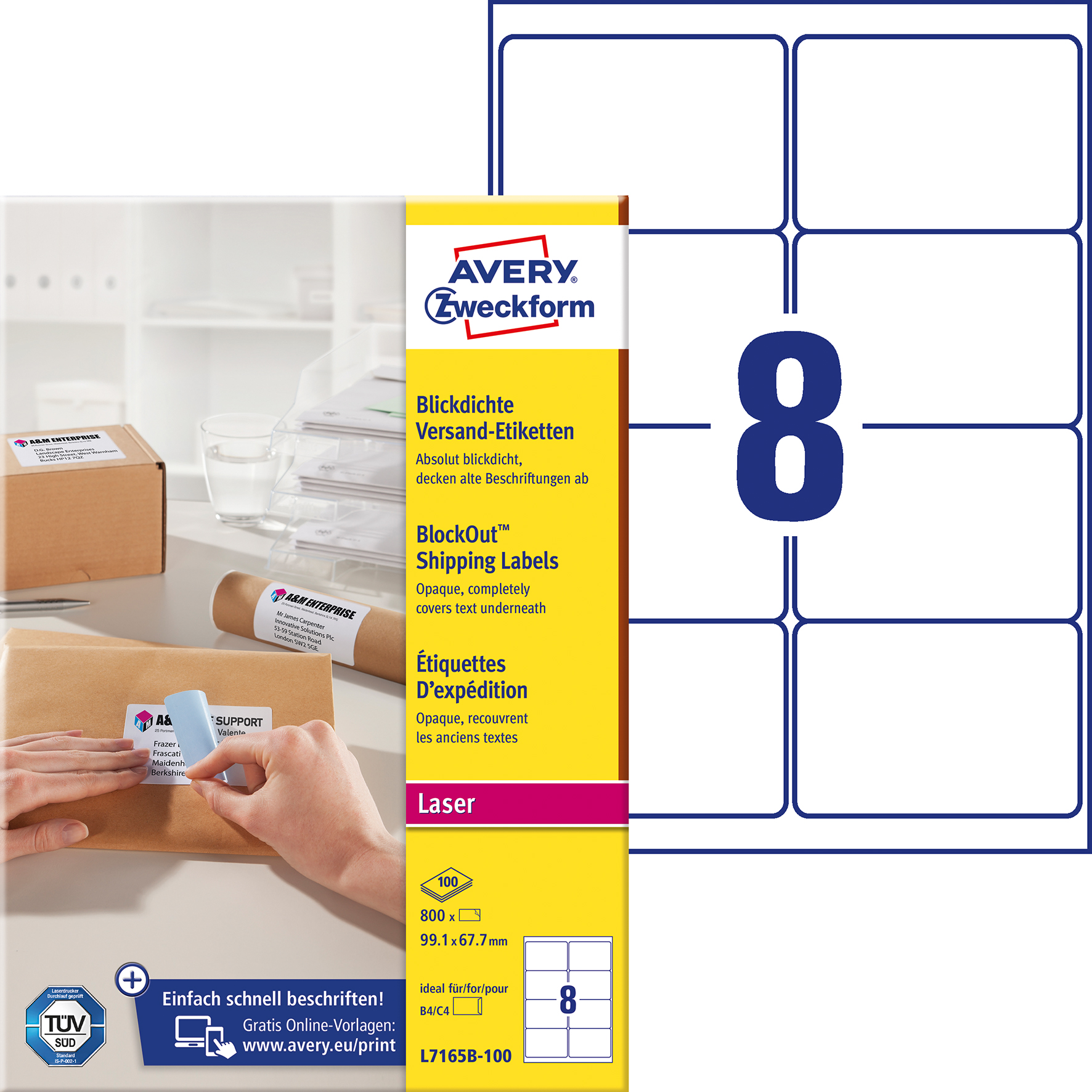 Etikett L7165 99,1x67,7 800/fp